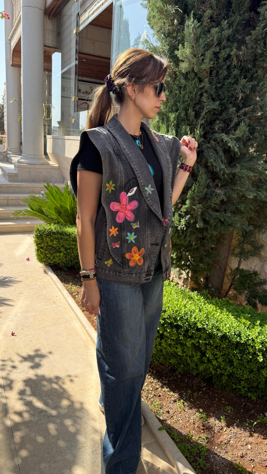 Flower Face Vest