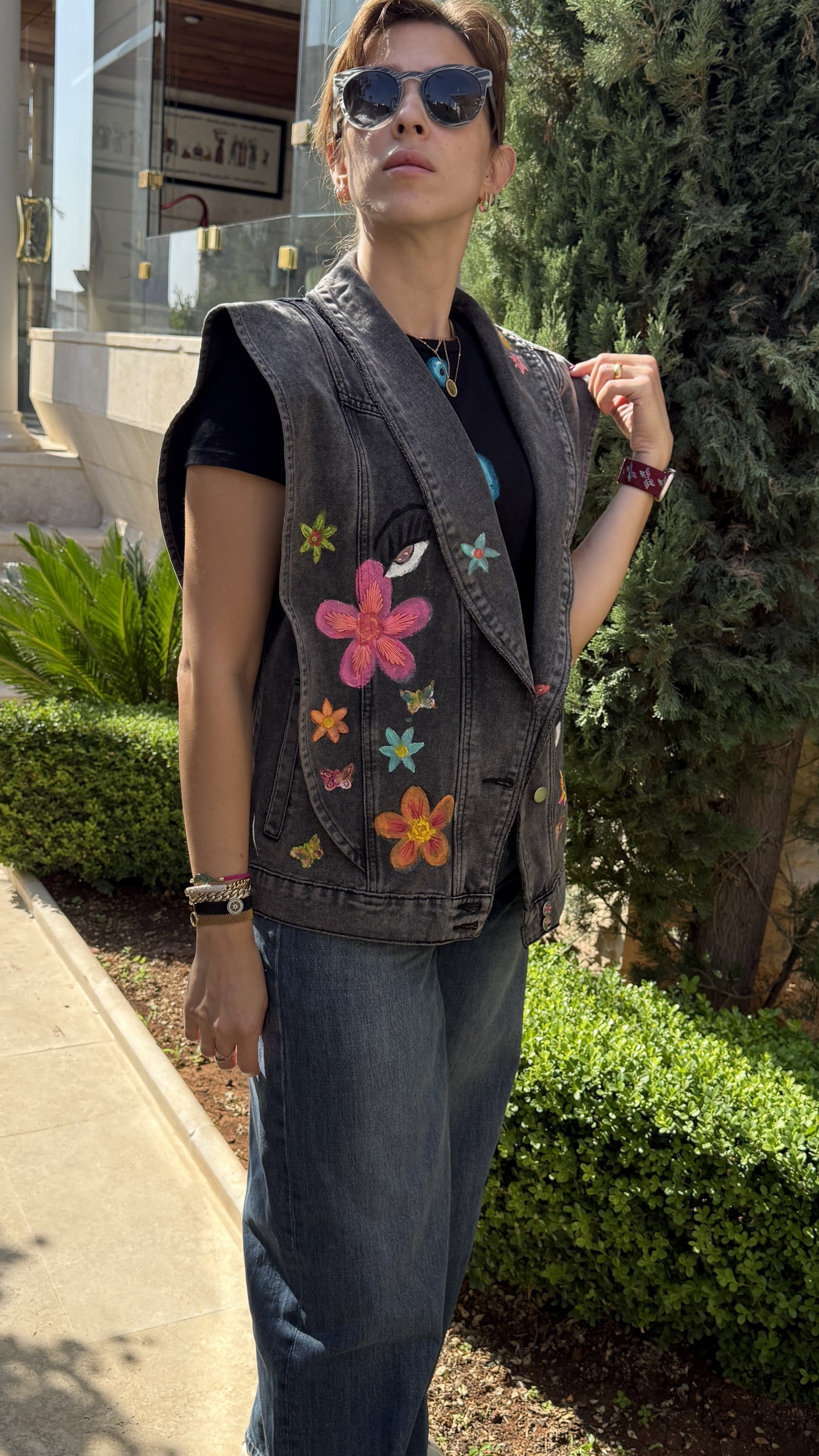 Flower Face Vest
