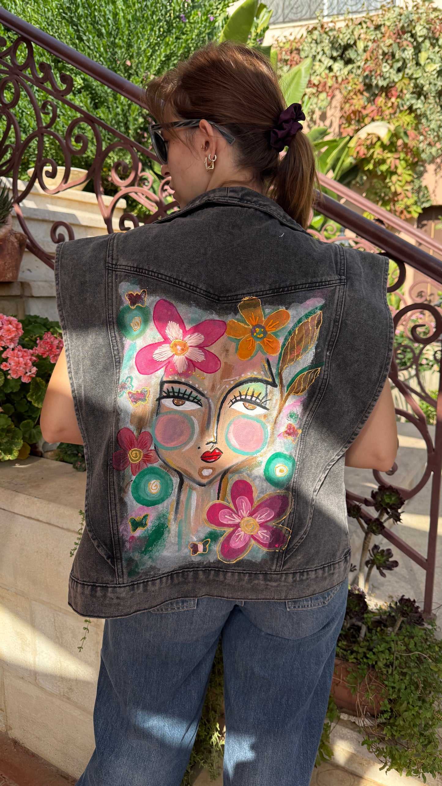 Flower Face Vest